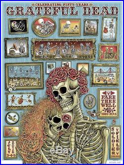 GRATEFUL DEAD FARE THEE WELL POSTER LIMITED EDITION SIGNED & NUMBERED BY EMEK