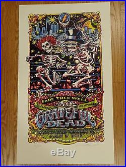 GRATEFUL DEAD FARE THEE WELL SUNDAY 7/5 CHICAGO AJ MASTHAY POSTER GD50 (MINT)