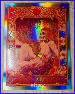 GRATEFUL DEAD FOIL Poster SUGAR MAGNOLIA Signed Zazz Kennedy Hand Doodled S/N