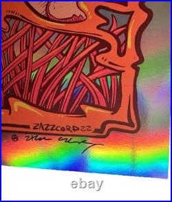 GRATEFUL DEAD FOIL Poster SUGAR MAGNOLIA Signed Zazz Kennedy Hand Doodled S/N