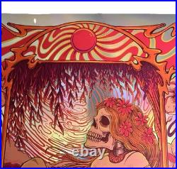 GRATEFUL DEAD FOIL Poster SUGAR MAGNOLIA Signed Zazz Kennedy Hand Doodled S/N