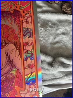 GRATEFUL DEAD FOIL Poster SUGAR MAGNOLIA Signed Zazz Kennedy Hand Doodled S/N