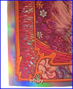 GRATEFUL DEAD FOIL Poster SUGAR MAGNOLIA Signed Zazz Kennedy Hand Doodled S/N