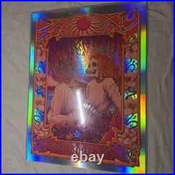 GRATEFUL DEAD FOIL Poster SUGAR MAGNOLIA Signed Zazz Kennedy Hand Doodled S/N