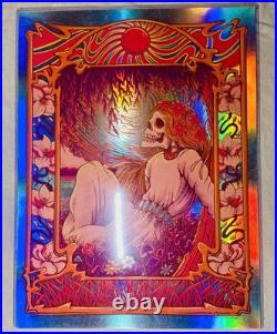 GRATEFUL DEAD FOIL Poster SUGAR MAGNOLIA Signed Zazz Kennedy Hand Doodled S/N