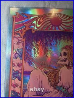 GRATEFUL DEAD FOIL Poster SUGAR MAGNOLIA Signed Zazz Kennedy Hand Doodled S/N