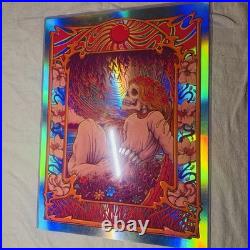 GRATEFUL DEAD FOIL Poster SUGAR MAGNOLIA Signed Zazz Kennedy Hand Doodled S/N