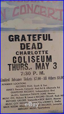 Grateful Dead Hells Boxing Style Rare Hippie Concert Poster