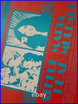 GRATEFUL DEAD & MARIA MULDAUR U. C SANTA BARBARA 1974 POSTER Fair-good 1st Print
