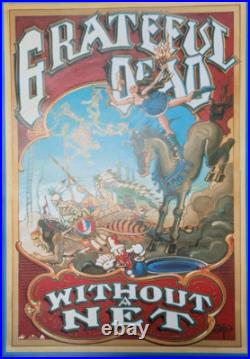GRATEFUL DEAD ORIGINAL Without A Net German Tour/ Promo Poster 1990- 33 x 23.5