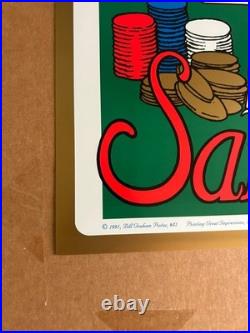 GRATEFUL DEAD POSTER 1991 SANTANA Double SIDED LAS VEGAS GRAHAM Vintage 1st
