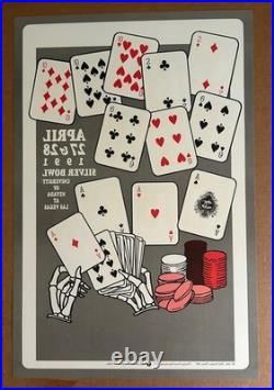 GRATEFUL DEAD POSTER 1991 SANTANA Double SIDED LAS VEGAS GRAHAM Vintage 1st