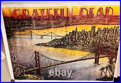 GRATEFUL DEAD Poster DEAD SET Huge 54x38 San Francisco 1981 VTG Golden Gate