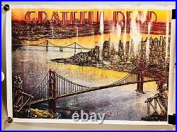 GRATEFUL DEAD Poster DEAD SET Huge 54x38 San Francisco 1981 VTG Golden Gate