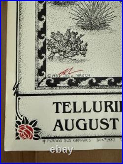 GRATEFUL DEAD Poster Telluride Colorado 1987 Jack Rajca SIGNED Concert Print Art