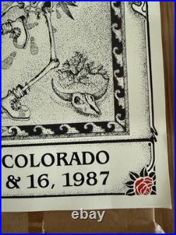 GRATEFUL DEAD Poster Telluride Colorado 1987 Jack Rajca SIGNED Concert Print Art