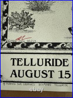 GRATEFUL DEAD Poster Telluride Colorado 1987 Jack Rajca SIGNED Concert Print Art