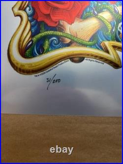 GRATEFUL DEAD / ST. STEPHEN/ MASTHAY signed Foil poster # xx/200