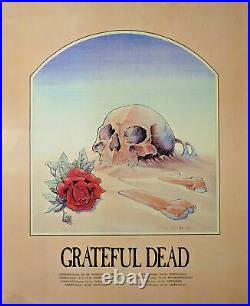 GRATEFUL DEAD STANLEY MOUSE SKULL & ROSE POSTER FROM EARLY 80's