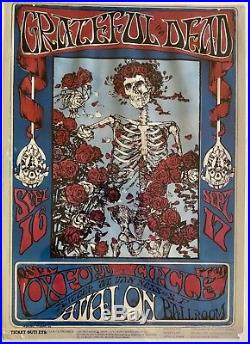 GRATEFUL DEAD Skeleton & Roses FD 26 Poster Family Dog 1966 Mouse & Kelley