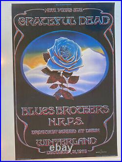 GRATEFUL DEAD Winterland New Years AOR 4.38 Blue Rose 1978 Concert Poster FD