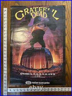 GRATEFUL DEAD poster 1988 Madison Square Garden New York John Scher presents