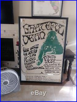 Giant Vintage Grateful Dead Framed Poster