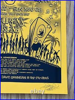 Gilligan's Island Original Concert Poster Signed #3! With Grateful Dead Cover Band