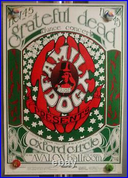 GratefuL Dead OXford CircLe AVaLon BaLLrOOm FD33-3 FamiLY Dog PoSter