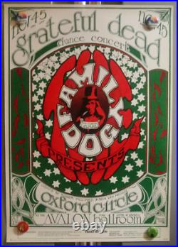GratefuL Dead OXford CircLe AVaLon BaLLrOOm FD33-3 FamiLY Dog PoSter