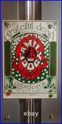 GratefuL Dead OXford CircLe AVaLon BaLLrOOm FD33-3 FamiLY Dog PoSter