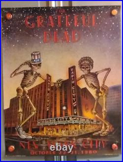 GratefuL Dead Radio CitY MuSic HaLL 1980 Vintage PoSter