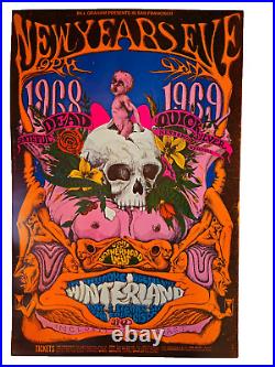 Grateful Dead 1968 Original 1st Print Lee Conklin Winterland BG 152 AOR Poster