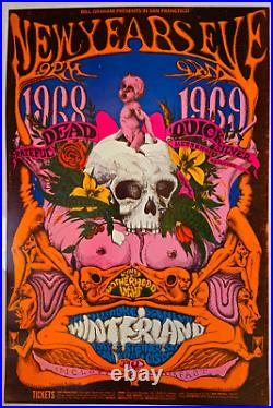 Grateful Dead 1968 Original 1st Print Lee Conklin Winterland BG 152 AOR Poster