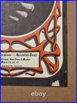 Grateful Dead 1968 Sore Thumb Jefferson Airplane ORIGINAL HANDBILL