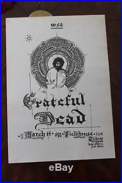 Grateful Dead 1971 U of Wisconsin Fieldhouse Original Concert Poster NONE RARER
