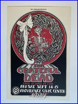 Grateful Dead 1973 Concert Poster Randy Tuten (Providence Civic Center) Signed