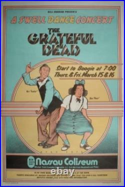 Grateful Dead 1973 Tour Concert Poster- 3rd Printing-nassau Coliseum New York