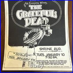Grateful Dead 1977 Shrine Aud Randy Tuten Original 18x21 Vintage Rare Poster