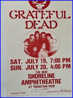 Grateful Dead 1986 Original Concert Poster @THE NEW! Shoreline Amphitheatre