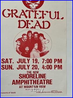 Grateful Dead 1986 Original Concert Poster @THE NEW! Shoreline Amphitheatre