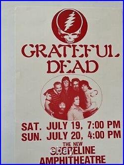 Grateful Dead 1986 Original Concert Poster @THE NEW! Shoreline Amphitheatre