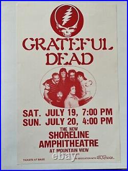 Grateful Dead 1986 Original Concert Poster @THE NEW! Shoreline Amphitheatre