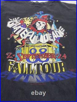 Grateful Dead 1988 Fall Tour Vintage T Shirt Official Single Stitch 20x26 T4