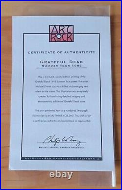 Grateful Dead 1995 Summer Tour Poster/Giants Stadium Tickets #489/25,000