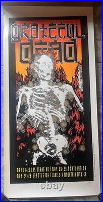 Grateful Dead 1995 Tour Poster Limited Edition Signed 1700/2500 Kelley Artrock
