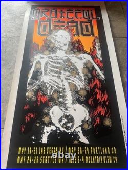Grateful Dead 1995 Tour Poster Limited Edition Signed 1700/2500 Kelley Artrock