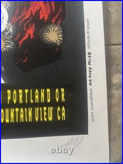 Grateful Dead 1995 Tour Poster Limited Edition Signed 1700/2500 Kelley Artrock