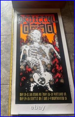 Grateful Dead 1995 Tour Poster Limited Edition Signed 1700/2500 Kelley Artrock