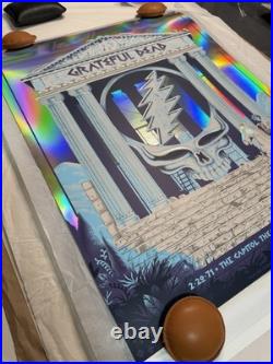 Grateful Dead (2/20/1971) Rainbow Foil Poster Paul Kreizenbeck AP/35 MINT